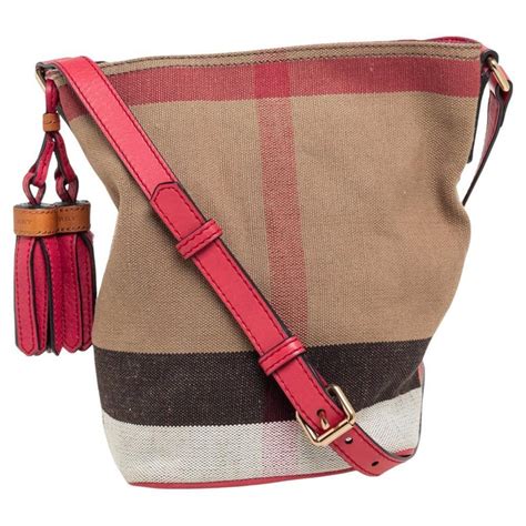 burberry mini ashby canvas check and leather crossbody|check e canvas crossbody bag.